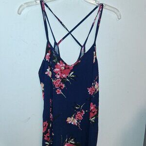 Womens Papermoon Floral Basima Strappy Knit Tank Size Large Dressy
